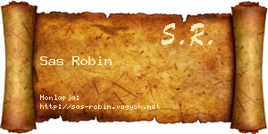 Sas Robin névjegykártya